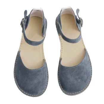 Women's Gray Suede Minimalist Sandals