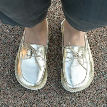 Women’s Gold Barefoot Boat Moccasins