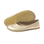 Gold Color Leather Ballet Shoes 2442ffe