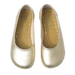 Gold Color Leather Ballet Shoes 2442ffe