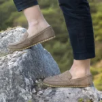 Women’s Penny Loafers Grounding – Taupe Suede