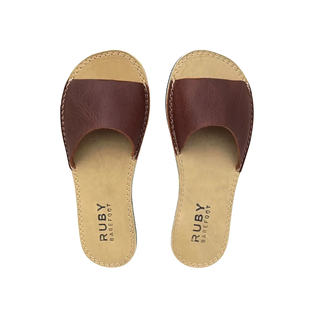 Women’s Handmade Barefoot House Slippers Brown