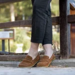 Women’s Penny Loafers Grounding – Brown Suede