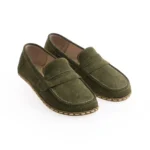 Penny Loafers Grounding – Green Suede