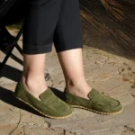 Penny Loafers Grounding – Green Suede