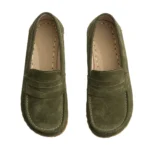 Penny Loafers Grounding – Green Suede