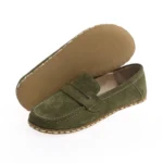 Penny Loafers Grounding – Green Suede