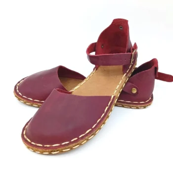 Burgundy Minimalist Earthing Sandals