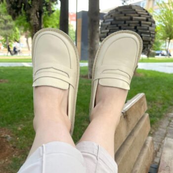 Women’s Beige Penny Loafer