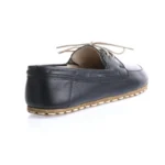 Women’s Black Barefoot Earthing Moccasin With Laces